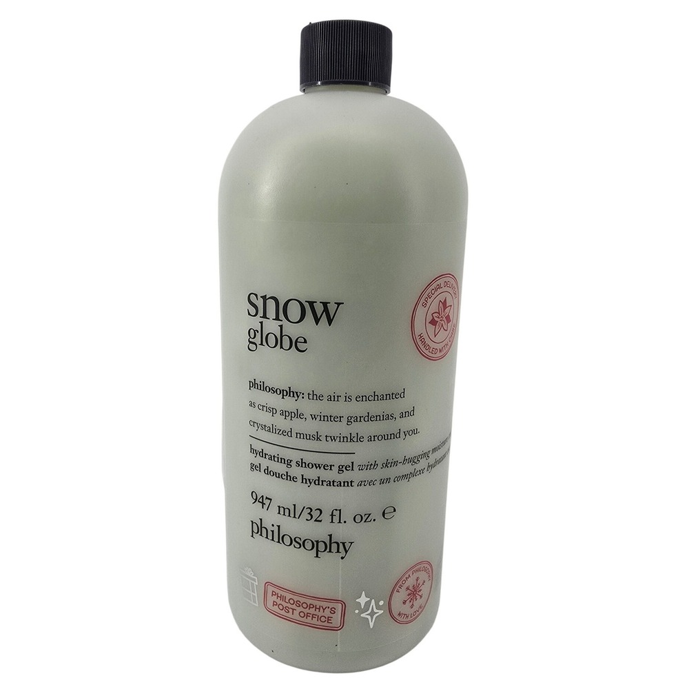 Philosophy Snow Globe Shower Gel 32 oz Green 3-in-1 Shampoo Bubble Bath